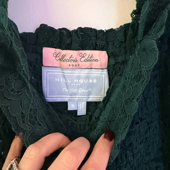 Hill House Dark Green Lace Nap Dress - Picture 2 of 6